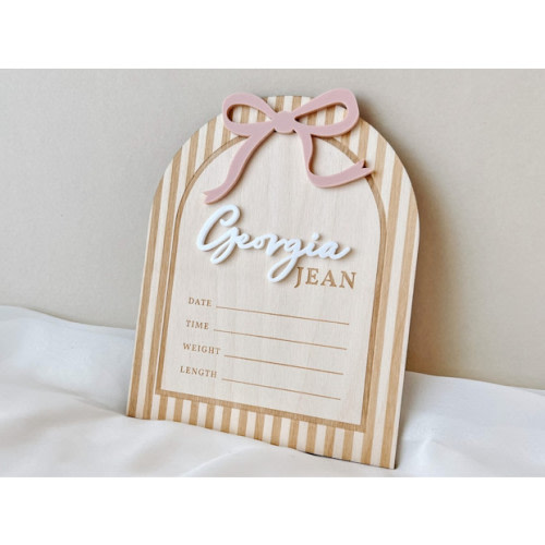 InkwellandIndigo Birth Stat Sign Birth Announcement Sign