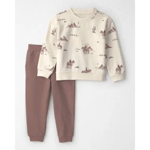 Toddler 2-Piece Organic Cotton French Terry Pullover & Pant Set in Western Rodeo - Little Planet | Carter's