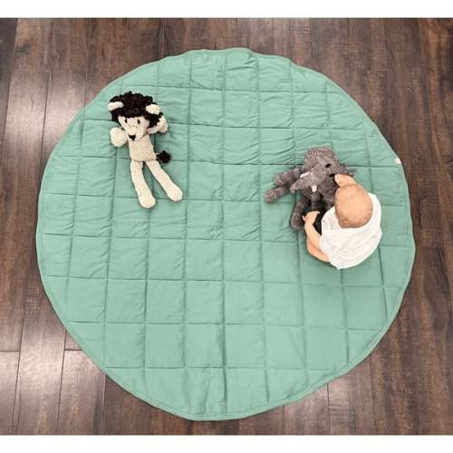 Organic Play Mat, Round, Basil Green Basil Green - Finn + Emma | Maisonette