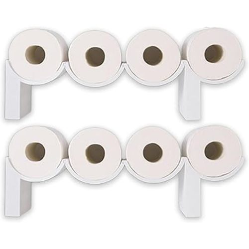 Toilet Paper Holder Poop, Poop Toilet Paper Holder Shelf, White Cute 3D Printed Storage Shelf, Humorous Poop Sign Bathroom Decor, Functional Cute Quirky House Warming Boys Gift(2PCS)