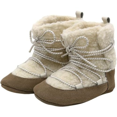 Robeez Baby Girls and Boys Soft Soles Slip-Resistant Crib Boots for Infant and Toddler, 0-24 Months