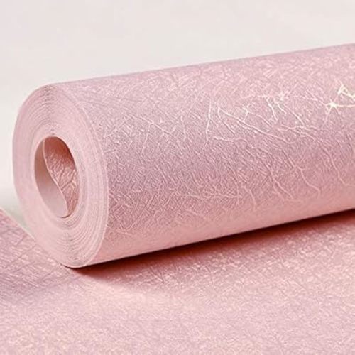 512inL 15.7inW Silk Pink Wallpaper Peel and Stick Contact Paper Pink Textured Silk Wallpaper for Bedroom Self Adhesive Removable Wall Sticky Paper Girls Room Drawer Liner Waterproof