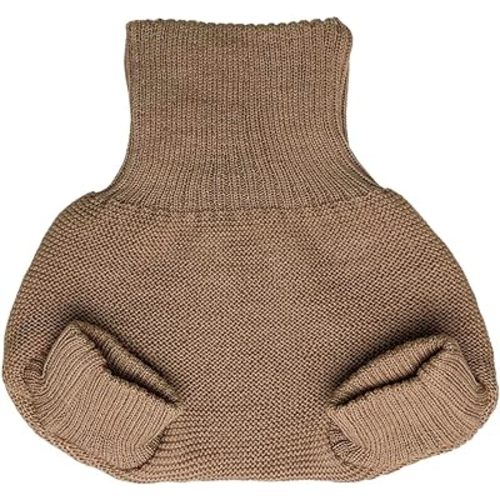 EcoAble Merino Wool Diaper Cover – Organic Overnight Knit Cover | Breathable Natural Fiber | Ideal for Fitted Cloth Diapers (EU86-92, Caramel)