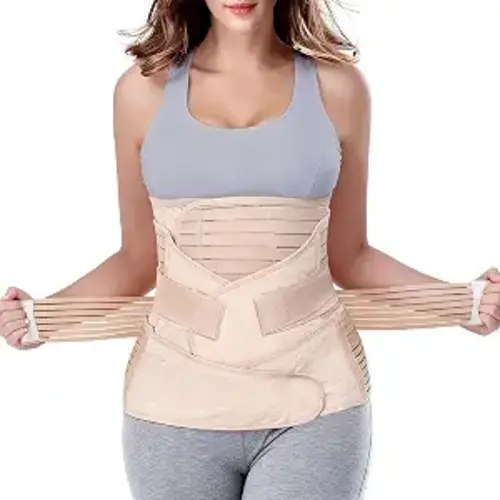 ChongErfei 3 in 1 Postpartum Belly Wrap Recovery Band Belt Abdominal Binder