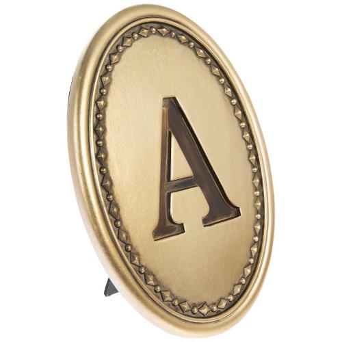 Gold Letter Oval Decor