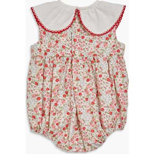 Laura Romper Strawberry Print - Amaia | Maisonette