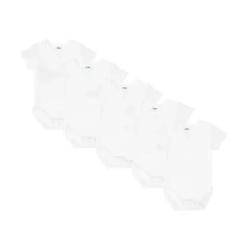 Short Sleeve Bodysuit Multi Pack White