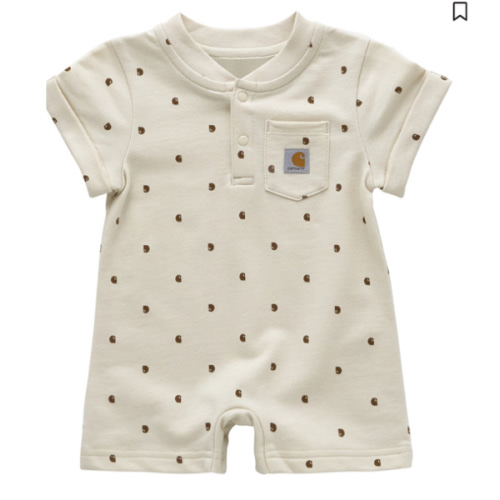Carhartt Infant Boys' Logo Printed Short Sleeve Onesie