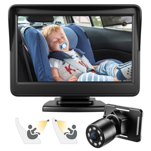 Amazon.com : FEISIKE Car Baby Camera, 4.3'' HD Infrared Night Vision
