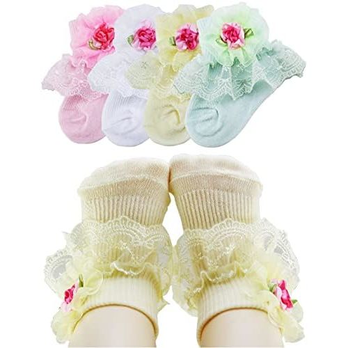 Little Baby Girl Princess Lace Ruffles Socks Set