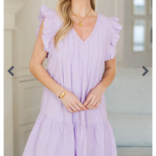 NURSING COLLECTION: Tell Your Story Lavender Embroidered Dress