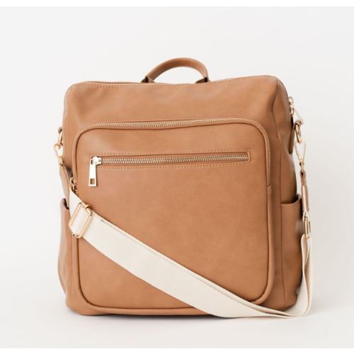 Hazel Bag | Saddle Premium Vegan Leather Convertible Everyday Tote