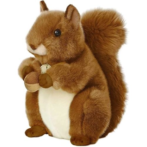 Aurora World Miyoni Squirrel Plush Set - 8" Realistic Stuffed Animals for Kids and Collectors (Red Squirrel)