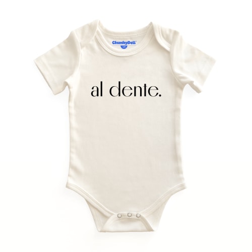 Al Dente Baby Bodysuit | 100% Cotton and Machine Washable – Chunky Deli