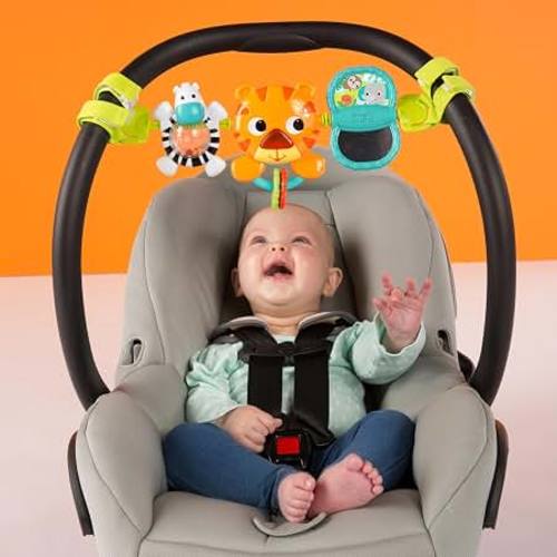 Bright Starts Take Along Musical Carrier Baby Activity Toy Bar, Hanging Car Seat Toy
