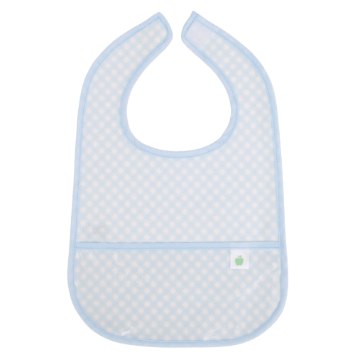 The Wipe It Bib in Blue Gingham