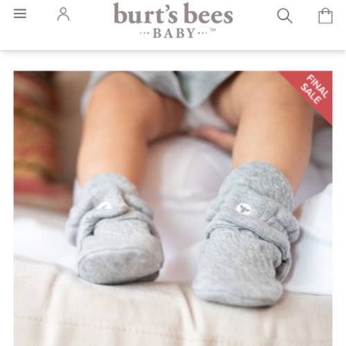 Quilted Bee Grey Organic Baby Booties | Burt's Bees Baby®