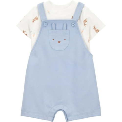 Carter's Child of Mine Baby Boy Easter Overalls Set, 2-Piece, Sizes Newborn-12 Months