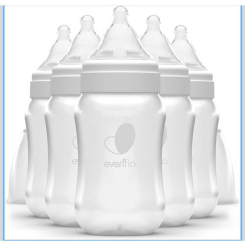 Evenflo Feeding Premium Proflo Venting Balance Plus Wide Neck Baby, Newborn and Infant Bottles - Helps Reduce Colic - 9 Ounce (Pack of 6)
