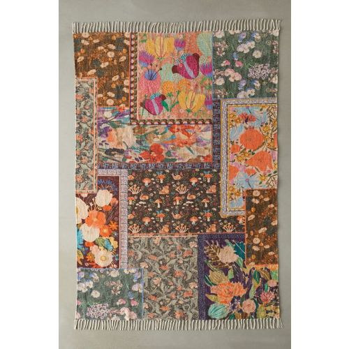 Colorful Floral Digital Printed Chenille Rug