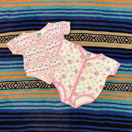 Vintage McBaby Girl One-Pieces (Set of 2): Bears, Ducks, Butterfly - 3-6 Months