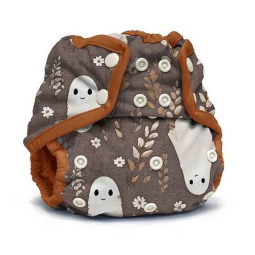 Kanga Care Rumparooz Double Leg Gusset Reusable Cloth Diaper Cover One Size Snap | Boo 6-35 lbs