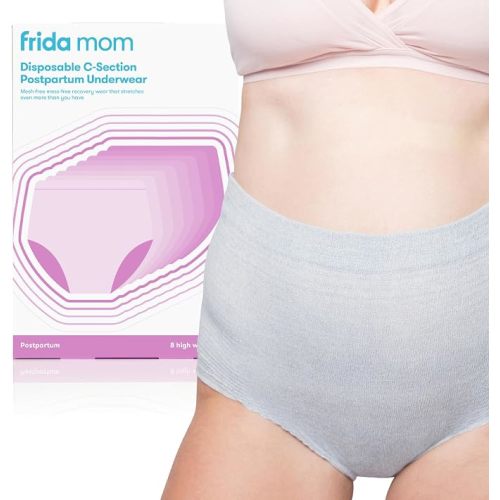 Frida Mom Postpartum Underwear for C-Section Recovery, Disposable High Waist with Stretch Support