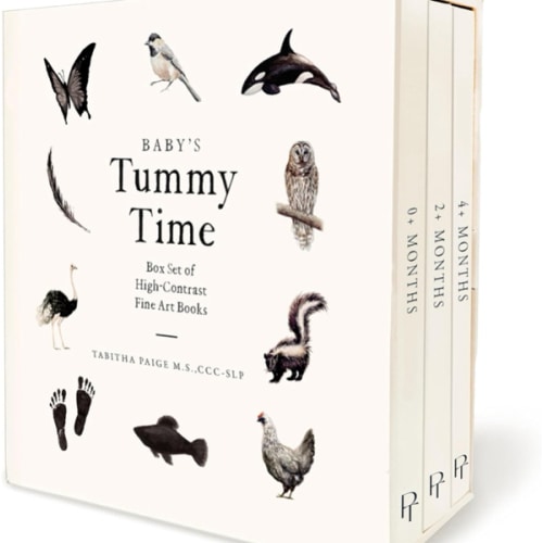Baby's Tummy Time Book Box Set: A 3-Book Box Set of High-Contrast Art for Visual Stimulation at Tummy Time (Tabitha Paige Children's Book Series)
