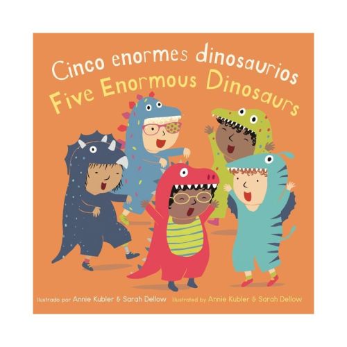 Cinco Enormes Dinosaurios/Five Enormous Dinosaurs - (Baby Rhyme Time (Spanish/English)) (Board Book)