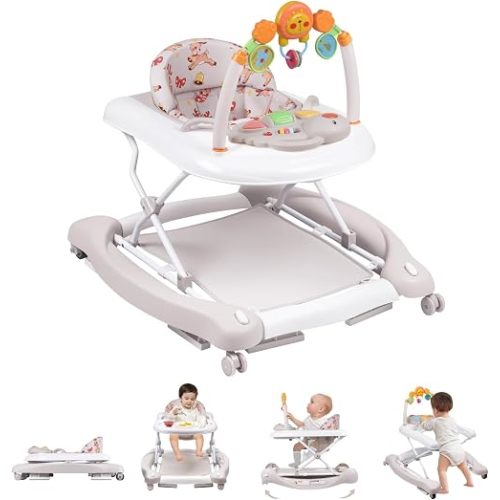 5 in 1 Foldable Baby Walker for Boys Girls Infant 6-12 Months