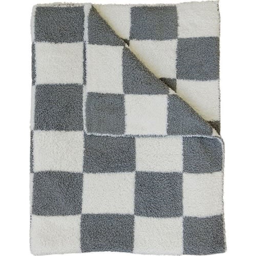 Checkered Plush Baby Blanket
