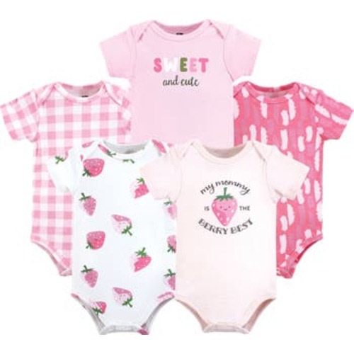 Cotton Bodysuits 5-Pack, 9-12M