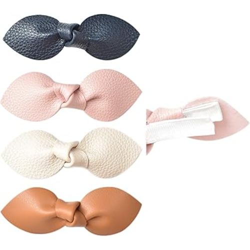 California Tot Girls' Strong and Safe Fully Lined Alligator Bow Hair Bow Clips (Hannah Set)