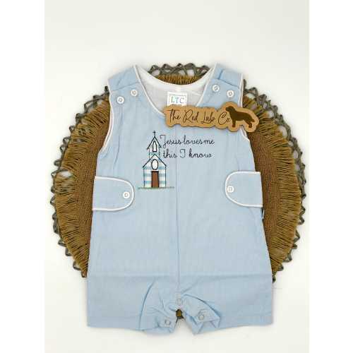 Jesus loves me this I know Shortall, Romper, Baby Dedication