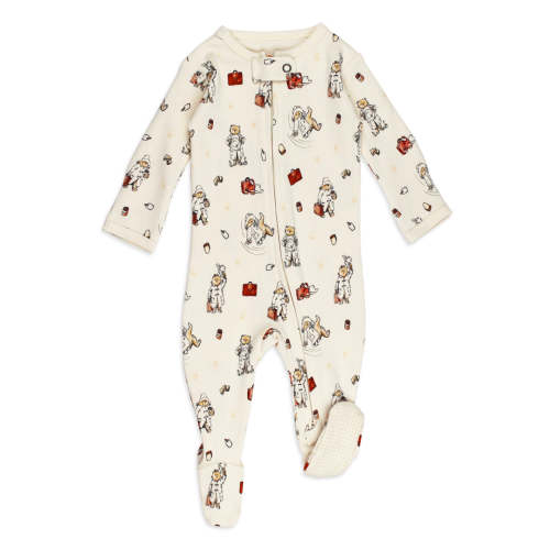 Organic 2-Way Zipper Footie in Adventure Paddington™ – L'ovedbaby