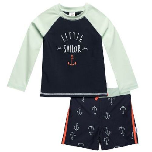 Gerber Baby and Toddler Boys' Rashguard and Swim Trunks and Trunks Set - 2-Piece