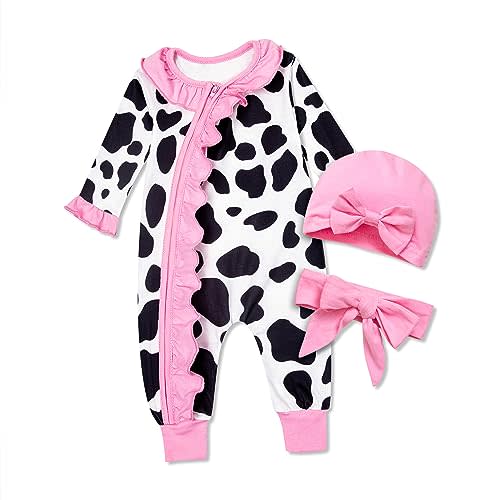Abbence Preemie Newborn Baby Girl Romper 3-Piece Set