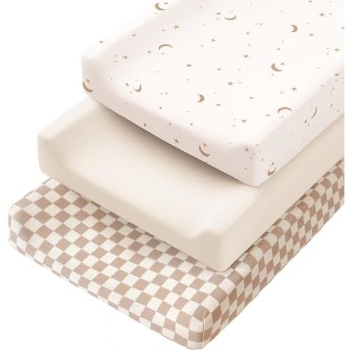 Konssy 3 Pack Stretchy Changing Pad Covers, 32"x16" Changing Table Sheets