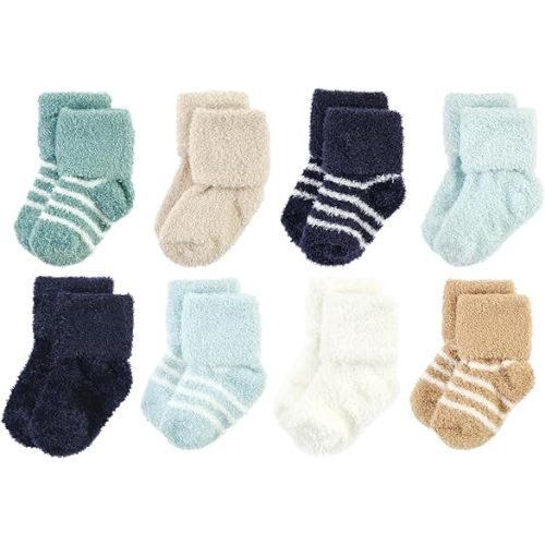Hudson Baby Baby Girls' Cotton Rich Newborn and Terry Socks