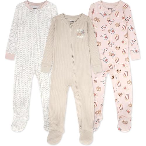 HUGGIES unisex-baby 3-pack Footed Coverall Pajamas
