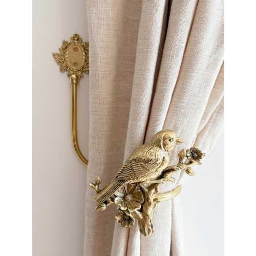 sparrow bird brass curtain hook