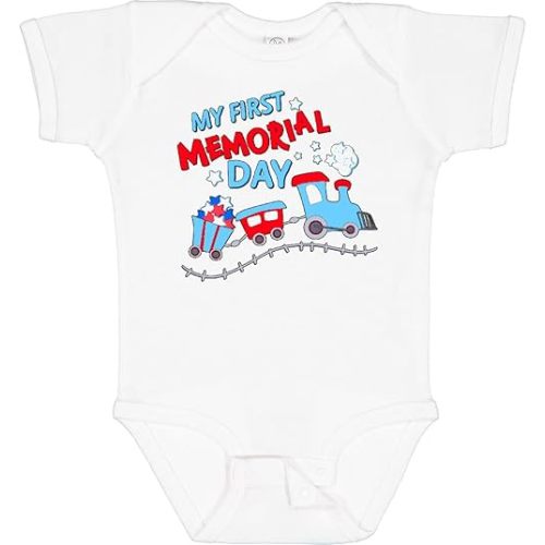 inktastic My First Memorial Day Train Baby Bodysuit