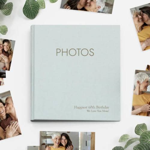 Medium Photo Binder For 4x6 Photos | Cover: Light Blue Cotton | Available Personalized
