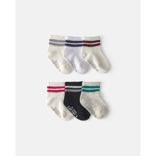 Baby Boy 6-Pack Varsity Striped Ankle Socks | Carter's