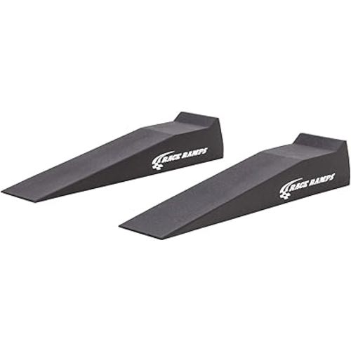 Race Ramps RR-56 Car Service Ramps (Set of Two) - 8" Lift for 10" W Tires - 10.8 Degree Approach Angle for Low Profile Vehicles - 1,500 lbs. per Ramp Weight Capacity