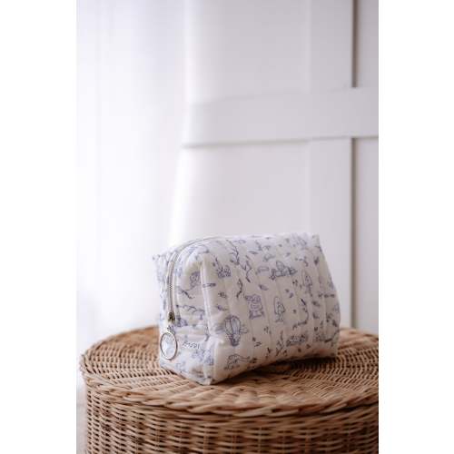 Diaper Pouch - Toile De Jouy / Blue