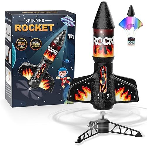 Mafbeanl Rocket Launcher for Kids, Self Launching Motorized Air Rocket Toy