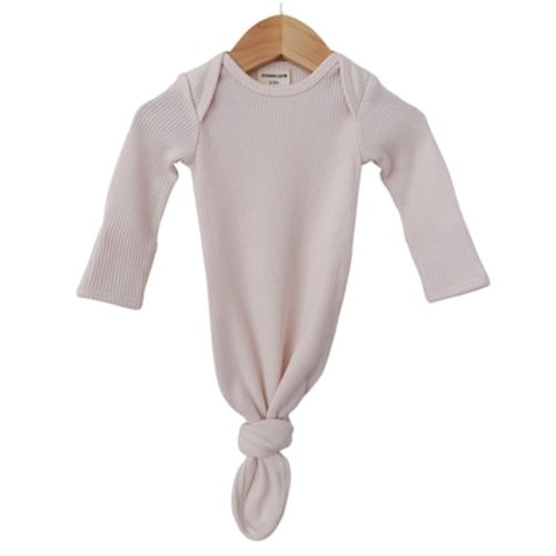 Organic Waffle Knotted Gown, Snow