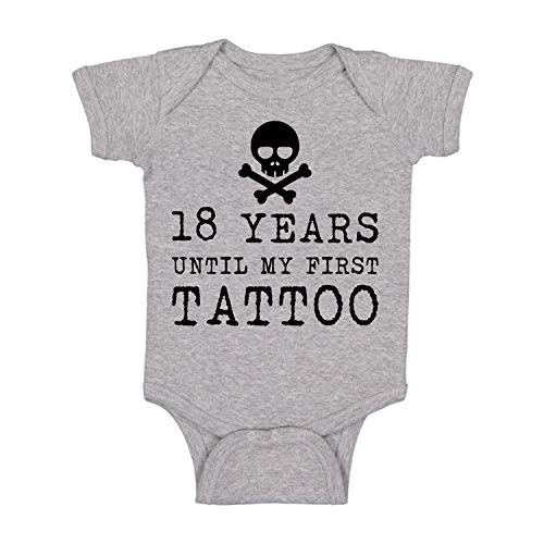 18 Years Until My First Tattoo - Funny Baby Essentials Bodysuit - Newborn Baby Boy Clothes