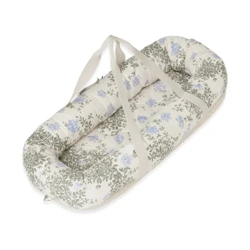 Plumbago Satin Quilted Baby Nest